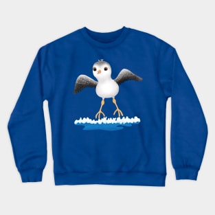 Cute baby sandpiper cartoon illustration Crewneck Sweatshirt